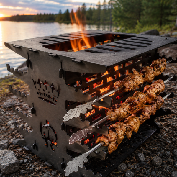 Lumina Saslik Fire Grill – kompakt nyársas kerti grill - kép 3