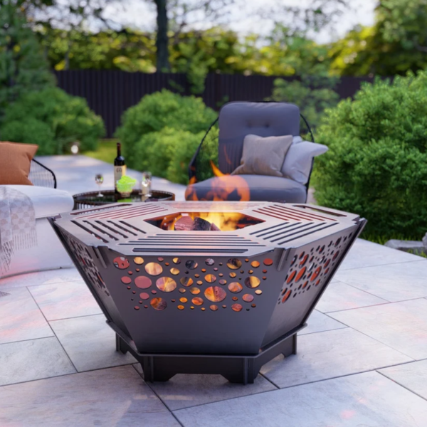 Lumina Hexa Fire Grill – egyedi tűzrakó grill - kép 3